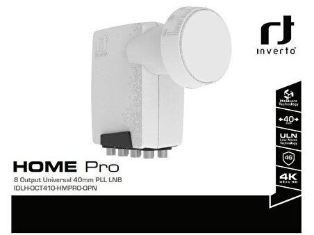 Inverto Home Pro ULN Octo Sekizli LNB Full HD 4K Uyumlu