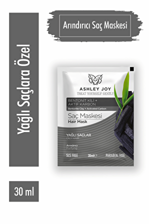 Ashley Joy Bentonit Kili İçeren Yağlı Saçlar İçin Arındırıcı Saç Maskesi 30 ML