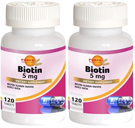 Force Nutrition Biotin 5 Mg 2x120 Tablet