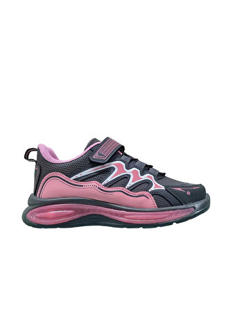 Çocuk Unisex Suya Dayanıklı Spor Ayakkabı Bağcıklı Hafif Ve Esnek Siyah Beyaz Pembe Gri Kırmızı Sax BP-PVLN-CK-06