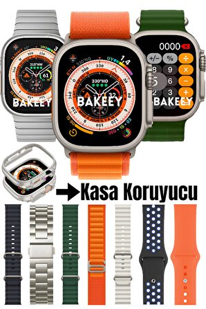 Bakeey Ws-x9 Ultra Gümüş Akıllı Saat