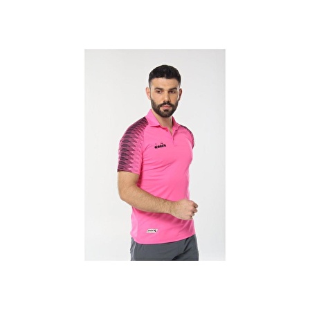 Diadora Ritim Polo Yaka Kamp T-shirt  Pembe