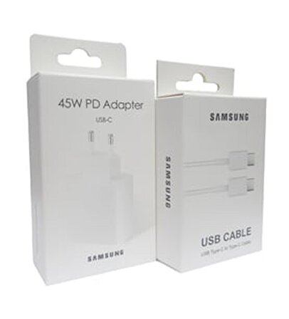 Samsung EP-TA845X 45W Süper Hızlı Şarj Adaptörü+Orjinal Kablo