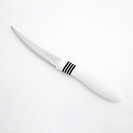 Tramontina Lazer Kesim Plastik Saplı Sebze Bıçağı Seti 12'li Beyaz 