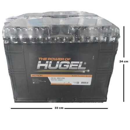 Hugel Akü 12 V 105 Ah Amper 680 A En