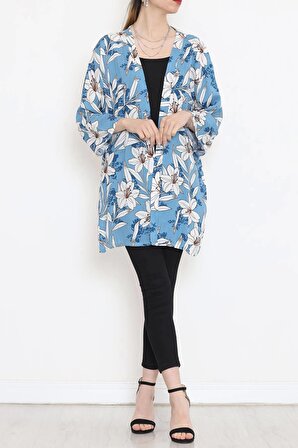 Desenli Kimono Leopar