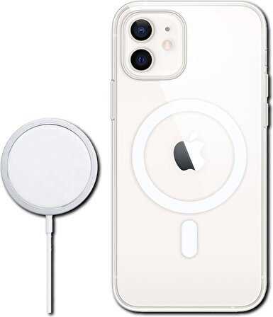 Byoztek Iphone 11 Magsafe Destekli Kablosuz Şarj Uyumlu Şeffaf Silikon Kılıf