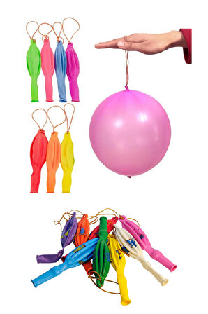 Punch Balon Lastikli Renkli Baskılı Balon - 5 Adet