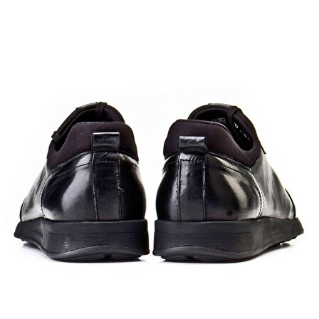 Cabani Hakiki Deri Siyah Bağcıklı Erkek Günlük Ayakkabı