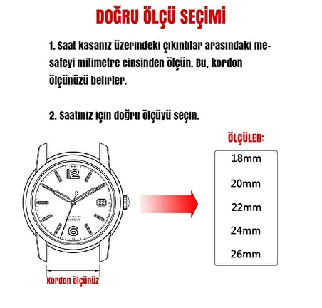 22mm Kahverengi Hakiki Deri Spor Saat Kordonu Kayış