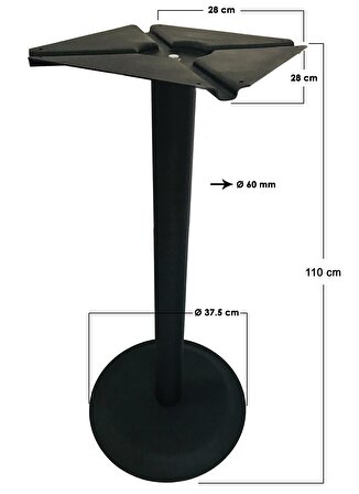 Metal Masa Ayağı Bistro Ayak 110cm