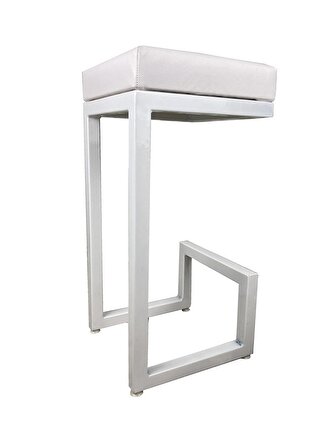 Bar Sandalyesi, Taburesi Ada Mutfaklar İçin 65cm Yükseklik Beyaz