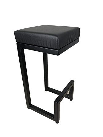 Bar Sandalyesi, Bar Taburesi 75cm Yükseklik Siyah Deri