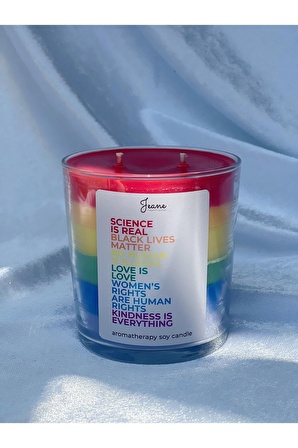 Candles Gökkuşağı Renkli Terapi Love Is Love Lgbt Insan Hakları Egzotik Meyve Kokulu Mum