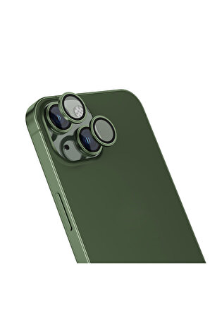 Apple iPhone 15 için CL-13 Kamera Lens Koruyucu Yeşil