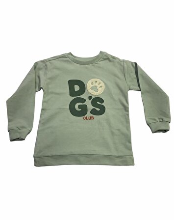 Divonette Sweatshirt Dogs Nakışlı Yeşil 