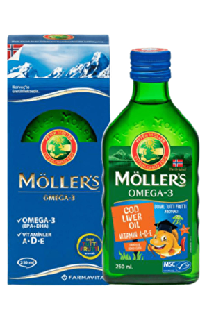 Mollers Omega 3 Balık Yağı Tuttu Frutti 250 ml