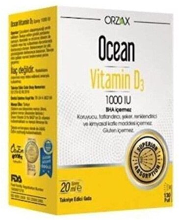 Ocean Vitamin D3 1000 IU 20 ml Sprey 130 Puff