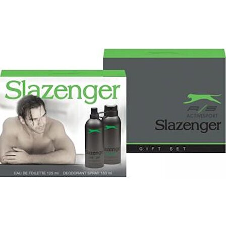 Slazenger Active Sport Parfüm Deodorant Set Erkek Yeşil