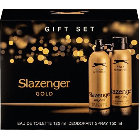 Slazenger Active Sport Parfüm Deodorant Set Erkek Gold