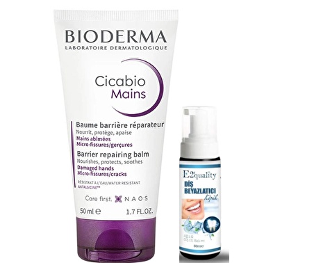 Bioderma Cicabio Hand Cream 50 ml- Diş Beyazlatıcı Köpük Hediye