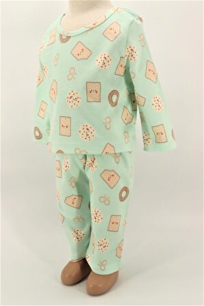 Erkek Bebek Pijama Badi Ve Pantolon 2'li Takım 0111