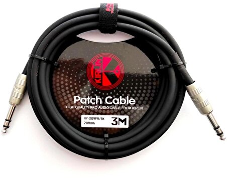 Kirlin Ap-209pr-3m-bk Enstrüman Kablosu Stereo Single Patch Cable