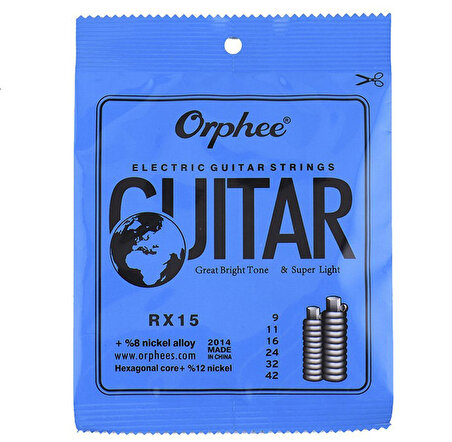 ORPHEE RX15 ELEKTRO GİTAR TELİ TAKIM 009-042
