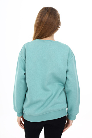 Kız Çocuk Baskılı 3 İplik Sweatshirt 7-13 Yaş Lx287