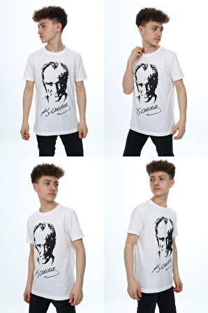 Erkek Çocuk ATATÜRK Portreli 2'li T-Shirt 4-15 Yaş Lx000