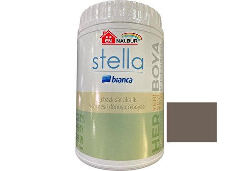 Bianca Stella 1080 Vizon Gri Su Bazlı Saf Akrilik Boya 1 Litre