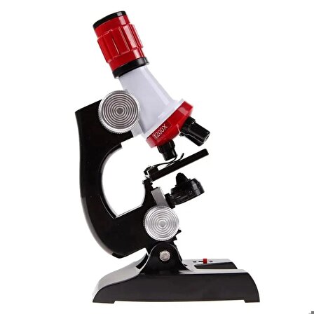 TechTic 100x-1200x  Eğitici Mikroskop Kiti Monoküler Biyolojik Mikroskop Science Zoom Led Işıklı + 12 Adet Biyolojik Örnek Hediye