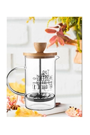 Bambu Kapaklı French Press 600 ml