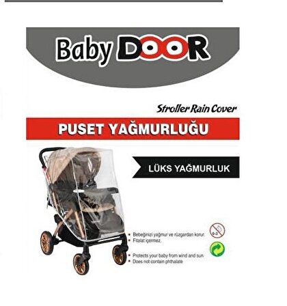 BabyDoor Lüks Bebek Arabası -Puset Yağmurluğu -Stoller Rain Cover