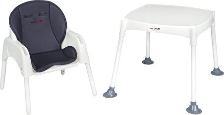 Babydoor Panna Çok Amaçlı Mama Sandalyesi Beyaz 