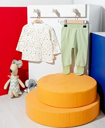 uğurböceğiçocuk Tiffany Basic Theme Çoraplı Pijama Takımı 64098