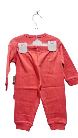 uğurböceğiçocuk Ahşap Düğmeli Alt Üst Takım Bebek Pijama Takım
