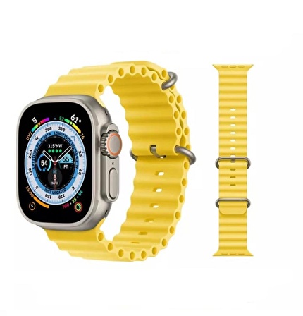 Apple Watch Ultra 49MM Uyumlu Ocean Kordon Silikon Kayış