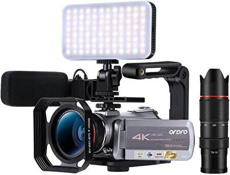 ORDRO AZ50 4K Kamera Dijital Zoom Video Kamera, Gece Görüşü