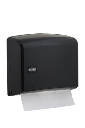 Omnipazar Vialli K1B Z Katlı Kağıt Havlu Dispenseri 200' lü Siyah