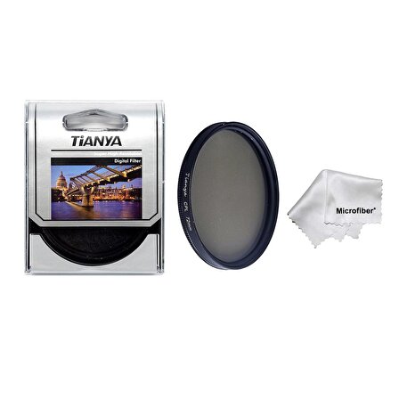 Tianya 72mm Circular Polarize Filtre + Mikro Fiber Bez