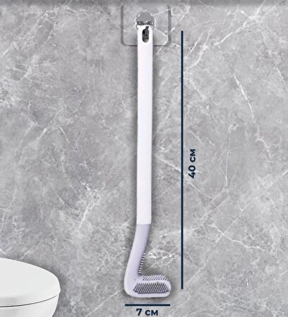 Temizlik Fırçası Silikon Golf Tasarım WC Banyo Mutfak Klozet Temizleme Uzun Saplı Askılı Fırça