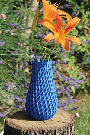 Dekoratif Vazo – 3D Doğa Dostu Biyoplastik Vazo – Çok Amaçlı Modern Vazo/Saksı Model M1