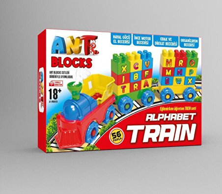 Eğlenirken Öğreten Alfabe Tren Blocks Set - 52 Parça