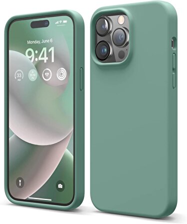 iPhone 13 Pro Max Uyumlu İçi Kadife Yeşil Renk Lansman Kılıf