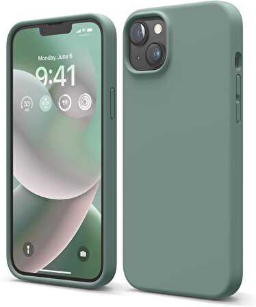 iPhone 13 Uyumlu İçi Kadife Yeşil Renk Lansman Kılıf