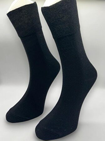 CİHO SOCKS 6 Çift Erkek DİYABETİK Pamuklu Sıkmayan Lastikli Soket Çorap