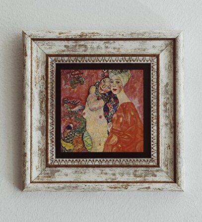 Gustav Klimt Çerçeveli Taş Tablo , Çerçeveli Taş Duvar Dekoru