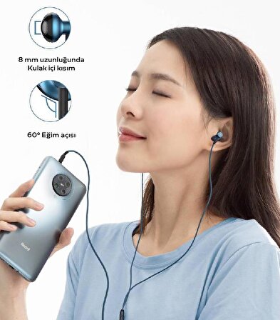 Baseus Universal 3.5mm Mikrofonlu Kulaklık 6D Sound Kopmaz Kablolu Kontrol Düğmeli 3.5mm Kulaklık