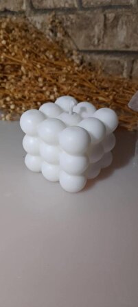 Büyük boy doğal soya wax bubble mum 3 lü set 6cm en 6 cm boy